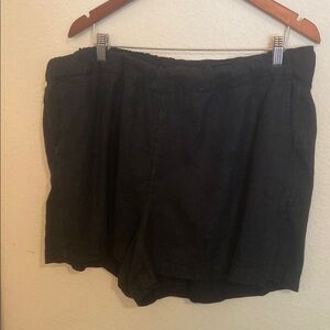 J Crew Classic Black 4” Women's Linen Shorts